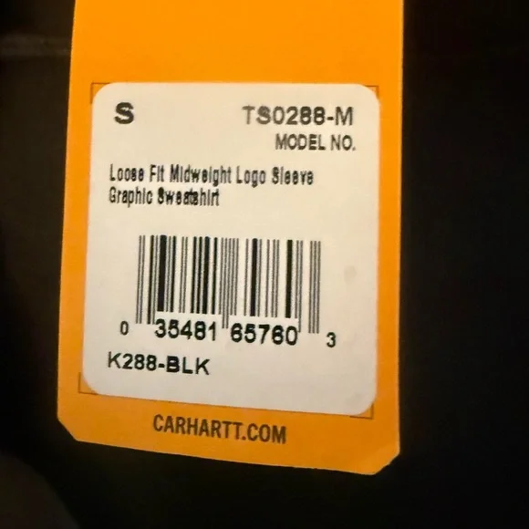 Carhartt Black Logo Sleeve Hoodie – Women’s Small – BNWT - Picture 8 of 9